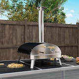 thumbnail of Outsunny mini horno de pizza exterior portátil horno de leña con piedra refractaria Ø33 cm termómetro y bandeja giratoria para terraza camping