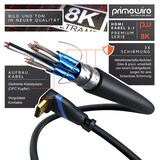 thumbnail of Primewire 8K Premium HDMI Ultra High Speed Kabel 2.1 90° gewinkelt, 7680 x 4320 @ 120 Hz mit DSC - 1m