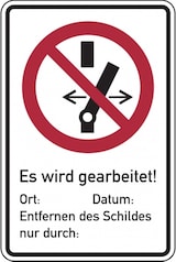 thumbnail of Dreifke® Verbotsschild, Kombischild, Nicht schalten / Es wi - 150x200 mm Folie selbstklebend