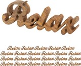 thumbnail of Schriftzug Relax Holzfigur Masterbox 24 Stück B28x9cm Dekoschrift Mangoholz massiv