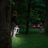 thumbnail of Lampada da tavolo solare e ricaricabile CAGE di Perenz Bianco Opaco H30cm