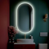 thumbnail of Specchio da bagno ovale retroilluminato reversibile OLIVIA LED 50x100 Made in Italy