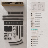 thumbnail of ONKRON Profesional Soporte TV con Ruedas 50"-100", Soporte Pantalla Móvil 120 kg - Mueble TV Máx VESA 1000x600 / Carrito de TV Ajustable TS1991-B