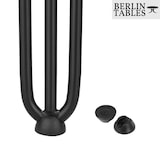 thumbnail of BERLINTABLES Gambe da tavolo Premium Set da 4 15 cm Nero Acciaio Massiccio|Struttura del tavolo Gambe a forcina 3 Montanti Piedini in metallo