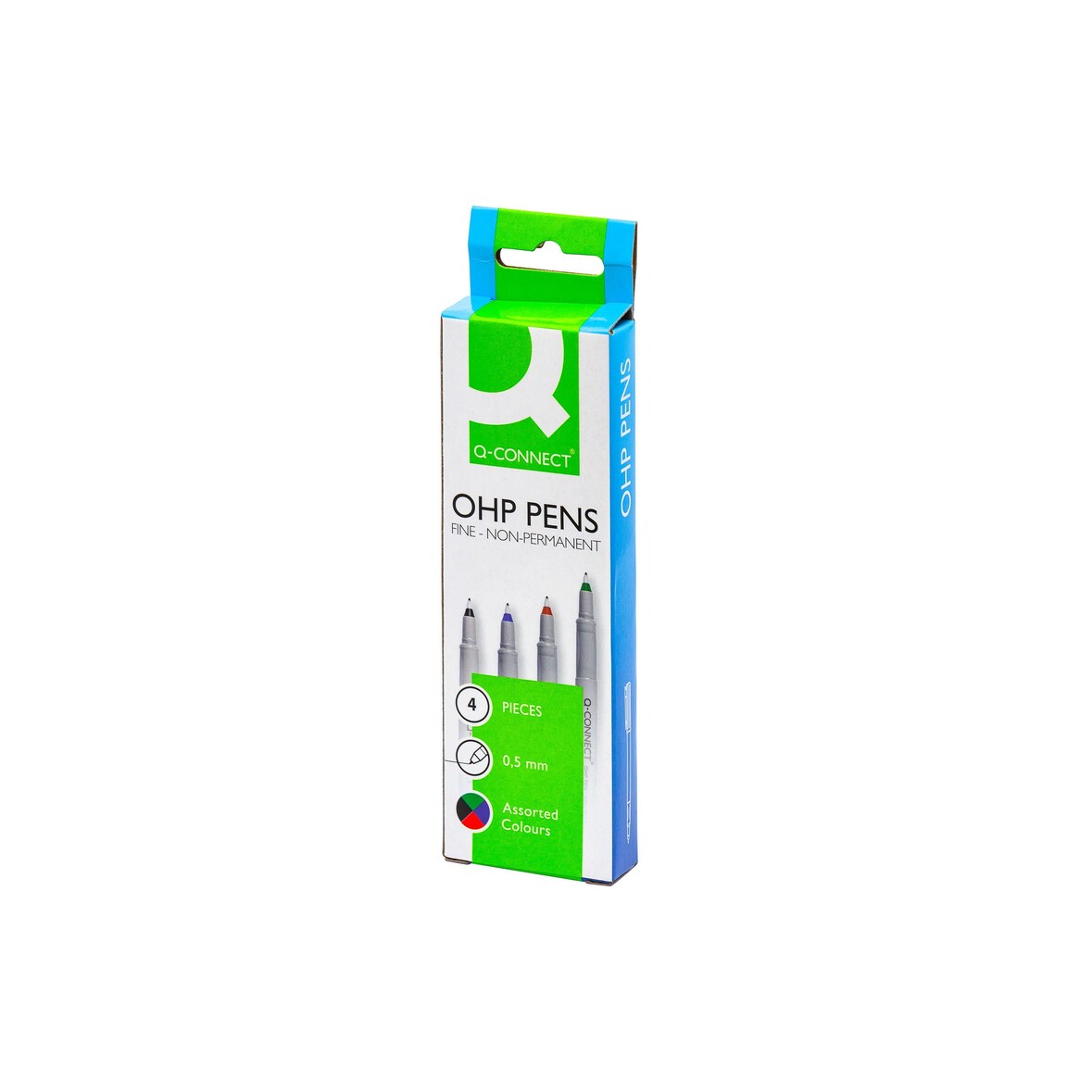 Q-Connect® KF04089 Faserschreiber - non-permanent, ca. 0,5 mm (F), 4er Pack