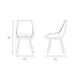 thumbnail of Fox - Cadeira de microfibra cinza 4 peças