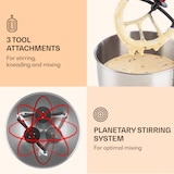 thumbnail of Klarstein Lucia Küchenmaschine 3-in-1 1800 W / 2,7 PS 5 Ltr Edelstahl BPA-frei Rot