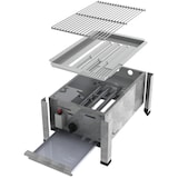 thumbnail of Gastro Edelstahl Gasbräter 1 flammig 3,6 KW mit Grillrost f. Propangas + Gasschlauch, Gewerberegler und SBS (Gastronomie Gasgrill)
