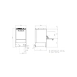 thumbnail of Lavabicchieri Professionale Elettronica cesto 35x35 completa di dosatore Brillantante