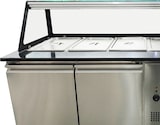 thumbnail of Skyrainbow SNACK-Line Bain-Marie Theke 3x GN1/1, Granit Star Galaxy schwarz, 123x82x85,5 Glasaufbau Klarglas ohne Zwischenablage, H=396mm