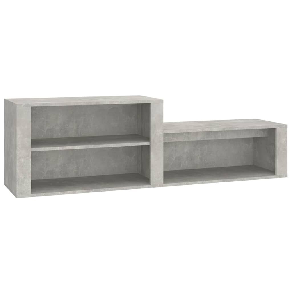 Helloshop26 - Zapatero mueble para entrada pasillo y salón 150 x 35 x 45 cm madera de ingeniería gris 02_0021802