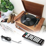 thumbnail of Tourne-Disque Roadstar HIF-1996D+BT - Platine Vinyl 33/45/78, Radio Dab+/FM, CD-MP3, Cassette, Bluetooth, USB, rétro Bois, LED