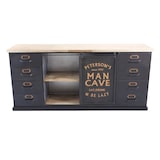 thumbnail of Mobile credenza da interno salotto bar pub e ristoranti in acciaio e legno con 8 cassetti e ante scorrevoli Linea Industrial