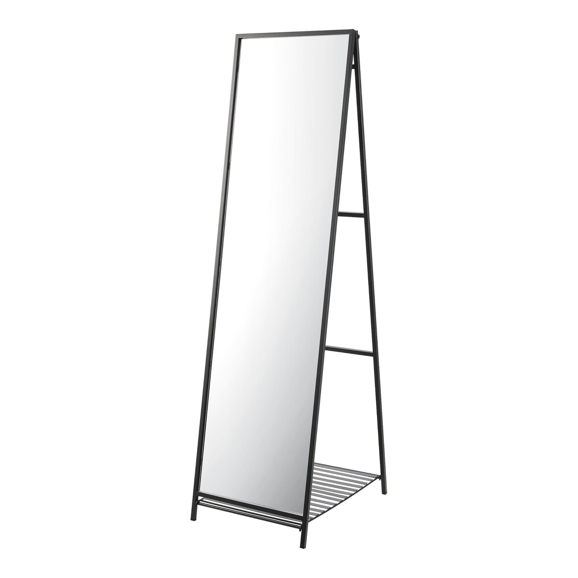 Helloshop26 - Freistehender Spiegel 160 x 44 x 60 cm schwarz 03_0007977