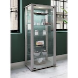 thumbnail of VCM Standvitrine Kavisa Silber H. 115 x B. 50 x T. 38 cm