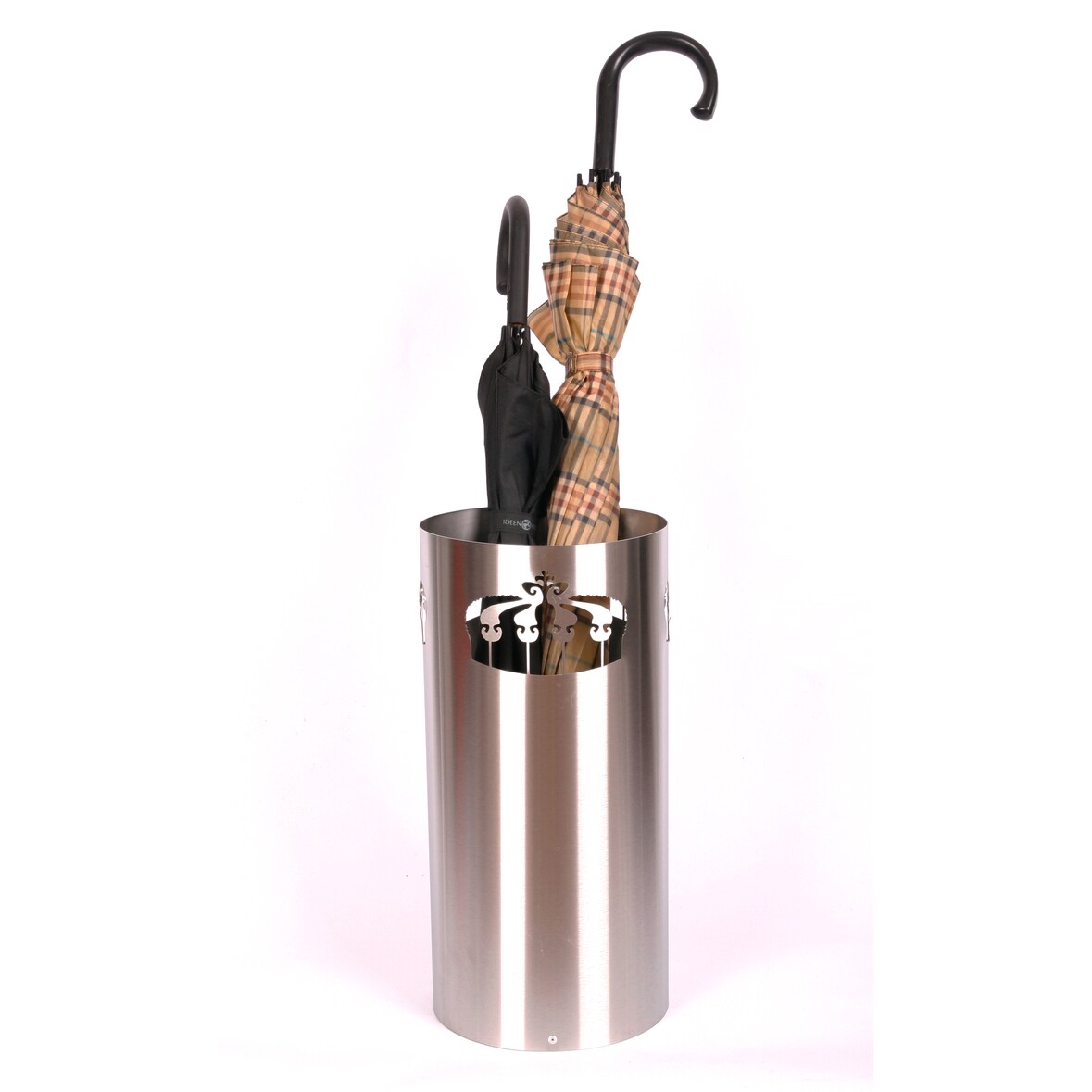 Schirmständer Design Crown 49xØ23cm Edelstahl matt SZAGATO Regenschirmständer Schirmständer große Schirme Schirmhalter moderne Regen-Schirmständer