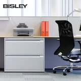 thumbnail of BISLEY Hängeregistraturschrank mit Schloss aus Metall in verkehrsweiß, 3 Schubladen, doppelbahnig - Hängeregisterschrank abschließbar,