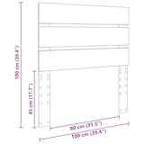 thumbnail of vidaXL Kopfteil Geräucherte Eiche 100 cm Holzwerkstoff