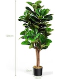 thumbnail of COSTWAY Planta Artificial 120 cm, Árbol de Higo Artificial, Árbol Artificial con Maceta, Planta Decorativa para Interiores, Verde