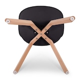 thumbnail of Esszimmerstuhl 2er-Set, Beine Holz, gepolstert, Küchenstuhl im Set mit Retro-Design, Belastbarkeit 110 kg, Schwarz, Raburg Nilo