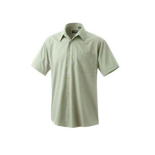 401 - Oberhemd halbarm : sand 60% Baumwolle 40% Polyester 120 g/m² 38