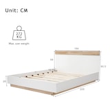 thumbnail of Schwebebett 180x200 cm mit Kopfteil aus Wildeiche und Alpinweiß, robuster Lattenrost – modernes Design für mehr Komfort und Stil in Ihrem Schlafzimmer