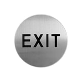 thumbnail of Placa Autoadhesiva "Exit"  Ø 7,5 Cm Plateado Inox