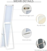 thumbnail of Standspiegel Ganzkörperspiegel 156x37x43 cm Weiß aus Holz mit klappbarem Rahmen frei stehend oder Wandmontage minimalistisches Design
