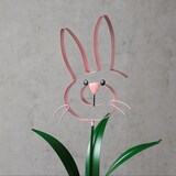 thumbnail of Hase BUNNY Osterhase Beetstecker Gartendeko H: 61,5cm rosa