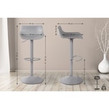 thumbnail of Conjunto de 4 bancos de bar Aveiro cinza