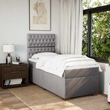 thumbnail of vidaXL Boxspringbett mit Matratze Taupe 90x200 cm Stoff