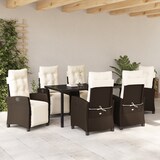 thumbnail of vidaXL 7-teiliges Gartentischset in Braun aus Poly-Rattan