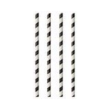 thumbnail of Papstar Papierstrohhalme Ø 6 mm · 20 cm schwarz/weiß "Stripes" 20 x 25 Stück