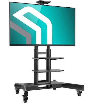 ONKRON Soporte TV con Altura Regulable y Ruedas, para 40-70 pulgadas, hasta 45,5 kg, VESA hasta 600x400, TS1552-B Negro