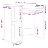 thumbnail of vidaXL Schreibtisch mit Regalen Schwarz 84x40x78 cm Holzwerkstoff
