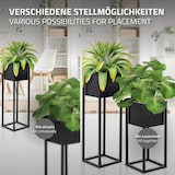 thumbnail of ML-Design Blumenständer 2er Set schwarz, Metall, 50 & 70 cm Höhe, moderne Pflanzenständer
