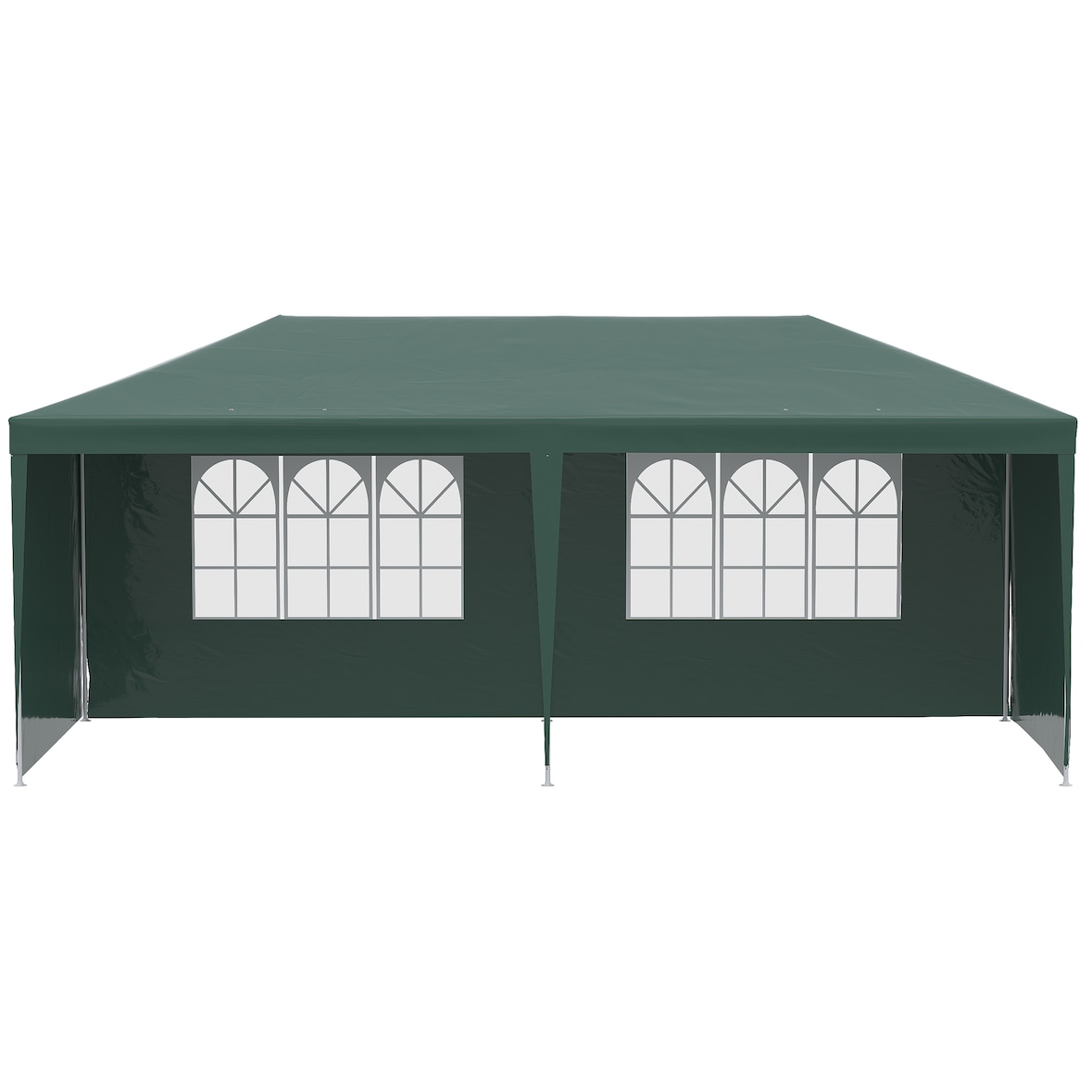 Outsunny Gazebo da Giardino 6x3m Pieghevole Pareti Rimovibili Verde