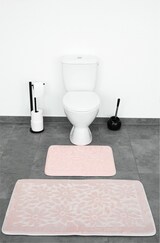 thumbnail of Almina Premium 2 teiliges Bademattenset mit Blumenmotiv  Rosa