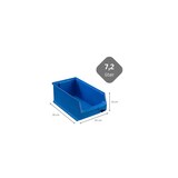 thumbnail of PROREGAL 5x Blaue Sichtlagerbox 4.0 | HxBxT 15x20x35cm | 7,2 Liter | Sichtlagerbehälter, Sichtlagerkasten, Sichtlagerkastensortiment