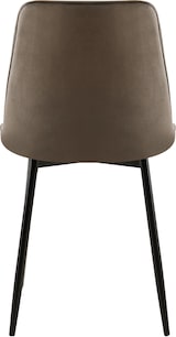 thumbnail of Décoshop26 - Esszimmerstuhl x1 mit quadratischen Ziernähten in anthrazitfarbenem Samt schwarzem Metallgestell 10_0007200