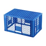 thumbnail of 4 Stück Bäckerkisten 600 x 400 x 320 mm + 1 Transportroller in Blau