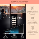 thumbnail of KlarsteinVinovilla 20 Built-In Weinkühlschrank 50l / 20 Flaschen Glastür EdelstahlSchwarz