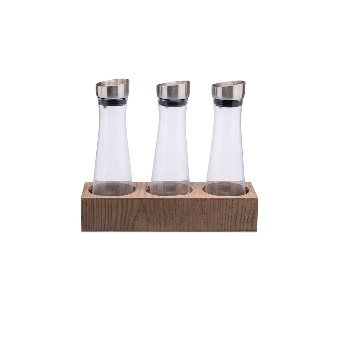 Dispenser bevande refrigerato base legno c/3 caraffe da 1lt. Dimensioni L400xP130XH80mm