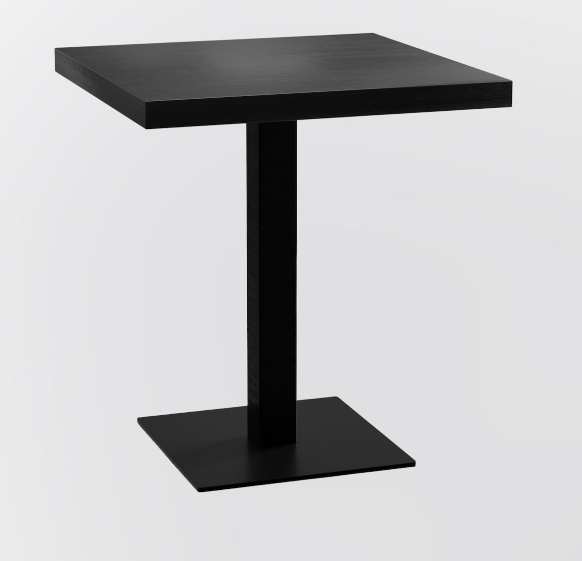 Bistrotisch 50x50 cm  | Dunkle Holzoptik |  Gusseisen Gestell