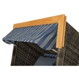 thumbnail of Strandkorb deVries PURE® Friesland Sylt XL - PE stone grey - Dessin 249 - inkl. Schutzhülle