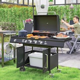 thumbnail of Outsunny Barbecue a Gas con Fornello, Tavolino e Armadietto Nero