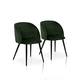 thumbnail of Pack de 2 sillas de comedor estilo Vintage color Verde Botella. Modelo Keren