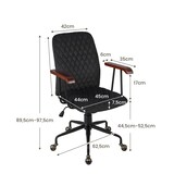 thumbnail of COSTWAY Silla de oficina de terciopelo, silla giratoria con altura ajustable, silla de escritorio con capacidad de hasta 150 kg.