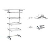 thumbnail of Kitchen Move Séchoir à linge avec accessoires EXTRA 27M 4 niveaux Acier Gris
