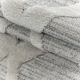 thumbnail of Teppich Esszimmer 3D Boho Modern Waschbar Strapazierfähig Wohnzimmer Pflegeleicht Rund Grau 160x160 cm OEKO-TEX – GENF von Kadima Design